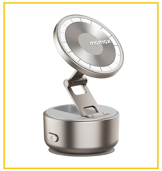 MOMAX Electric Suction Magnetic Phone Stand 1-SNAP GO AUTO SUCTION MAGNETIC PHONE STAND #TITANIUM / #SANDSTONE KH20L / KH20L2