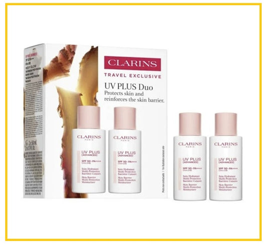 CLARINS 嬌韻詩輕透防曬霜雙支套粉紅 UV PLUS [ADVANCED] ROSY GLOW SPF50 DUO SET 50ML + 50ML
