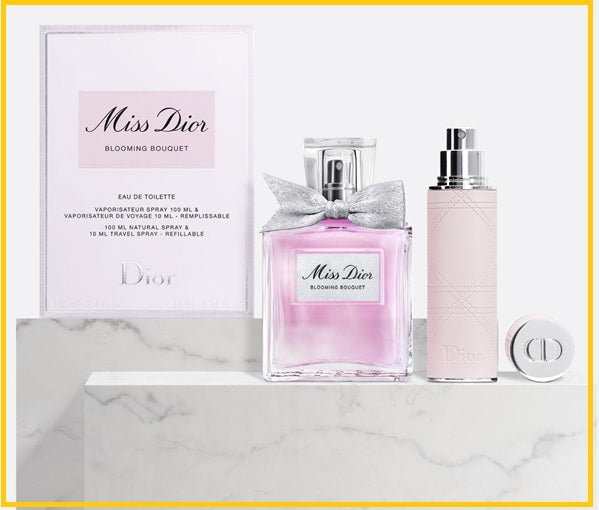 DIOR 迪奧花漾甜心兩件套裝 MISS DIOR BLOOMING BOUQUET EAU DE TOILETTE AND TRAVEL SPRAY GIFT DUO SET 100ML + 10ML