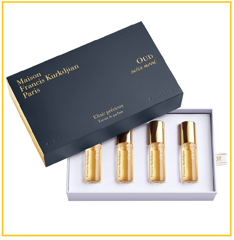 MAISON FRANCIS KURKDJIAN 庫爾吉安烏木絲緞香精油滾珠套裝 MFK ROLL-ON ELIXIR OUD SATIN MOOD DUO SET 4ML X4