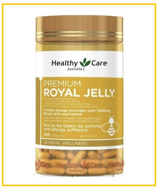 HEALTHY CARE High Concentration Royal Jelly Capsules 365 Capsules 1000mg