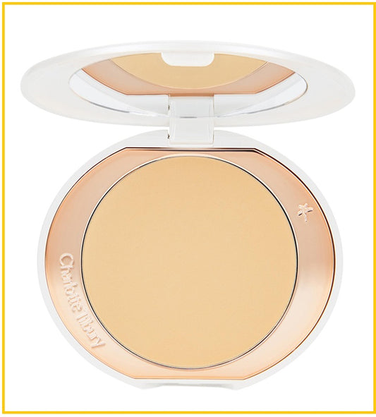 CHARLOTTE TILBURY 夏洛特白色月光粉餅 CT AIRBRUSH BRIGHTENING FLAWLESS FINISH REFILLABLE POWDER #TAN DEEP 9G