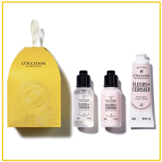 L'OCCITANE 歐舒丹櫻花護手霜沐浴露體乳套裝 LOCCITANE CHERRY BLOSSOM ORNAMENT DUO SET