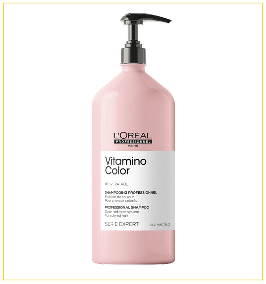 L'OREAL PROFESSIONNEL 歐萊雅護色蜜桃瓶洗髮精 VITAMINO COLOR SHAMPOO FOR COLOR-TREATED HAIR 1500ML