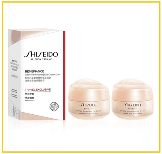 SHISEIDO BENEFIANCE WRINKLE SMOOTHING EYE CREAM DUO SET 15ML X2