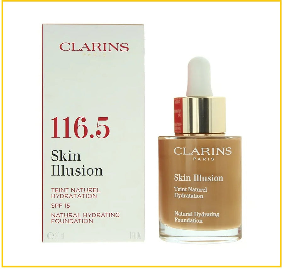 CLARINS SKIN ILLUSION NATURAL HYDRATING FOUNDATION SPF115 #100 / #100.5 / #102.5 / #103 / #105 30ML