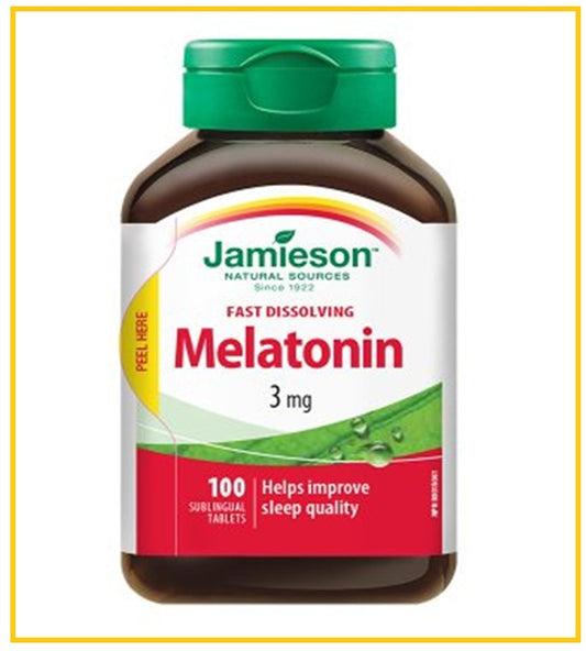 JAMIESON Melatonin Tablets 100 Tablets MELATONIN 3MG 100 TABLETS
