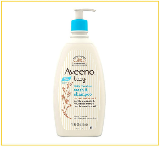 AVEENO 艾惟諾嬰兒洗髪沐浴二合一 DAILY MOISTURE WASH & SHAMPOO 532ML