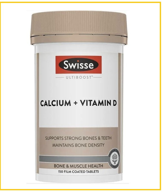 SWISSE Calcium + Vitamin D 150 Tablets (No Added Artificial Flavors)