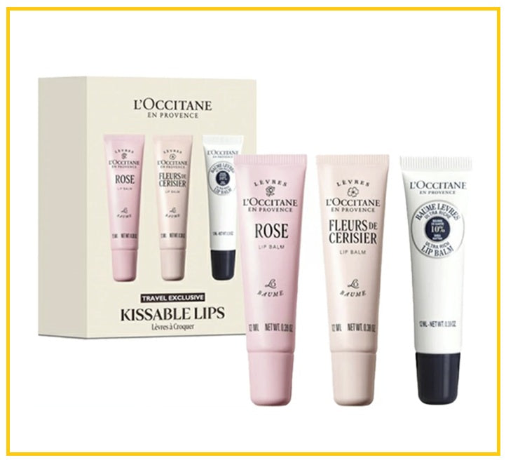 L'OCCITANE EN PROVENCE KISSABLE LIPS DUO SET 12ML X3