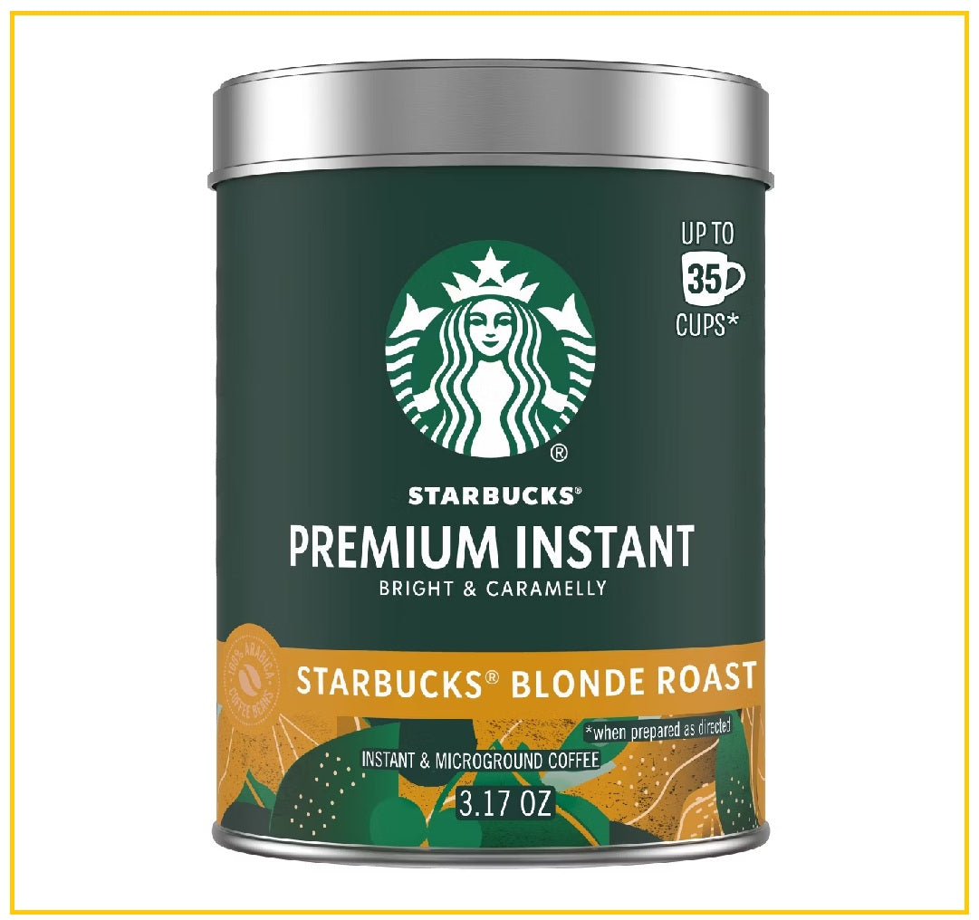 STARBUCKS 星巴克低咖啡美版 PREMIUM INSTANT COFFEE BLONDE ROAST #LIGHT ROAST / #MEDIUM ROAST / #DARK ROAST 90G
