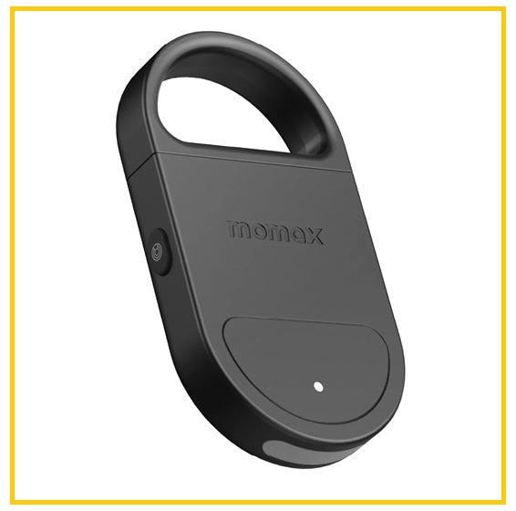 MOMAX Rechargeable Anti-Theft Personal Alarm with Find My Locator PINBUZZ #BLACK / #ORANGE / #WHITE BR17D / BR17M / BR17W