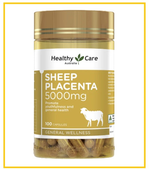 HEALTHY CARE Sheep Placenta Extract Capsules 100 Capsules 5000mg