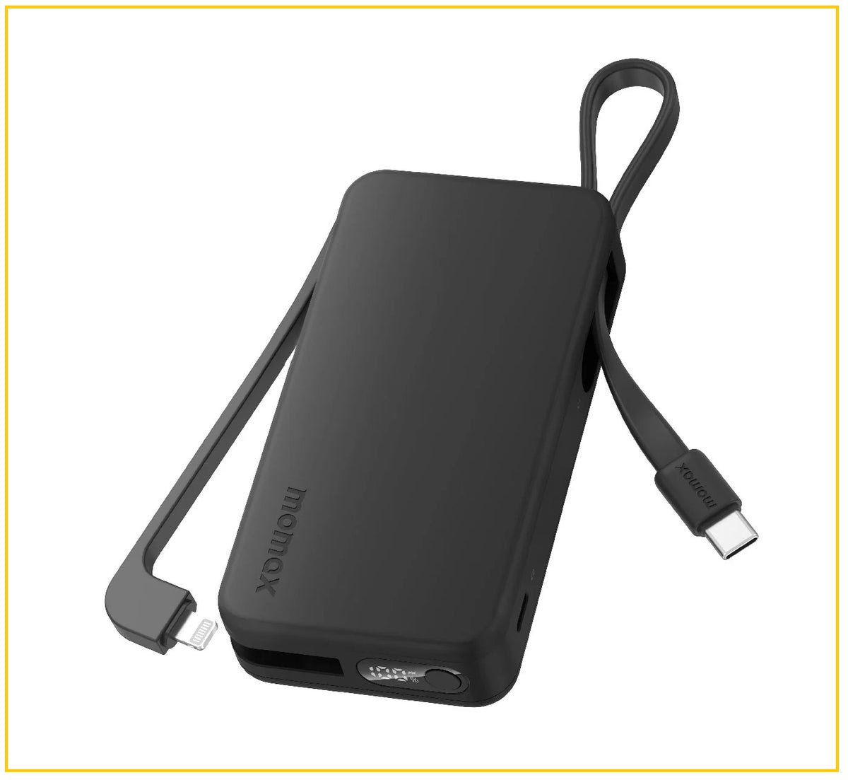 MOMAX 移動電源 1-POWER VITAL+ POWER BANK 10000MAH WITH BUILT-IN USB-C AND LIGHTNING CABLE #BLACK / #WHITE IP155