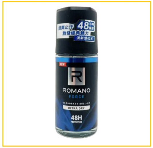 ROMANO 羅漫諾男士止汗走珠清新雪松木 FORCE ROLL-ON 50ML
