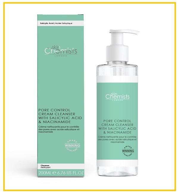 SKIN CHEMISTS 水楊酸和菸鹼醯胺洗面乳 PORE CONTROL CREAM CLEANSER WITH SALICYLIC ACID & NIACINAMIDE 200ML