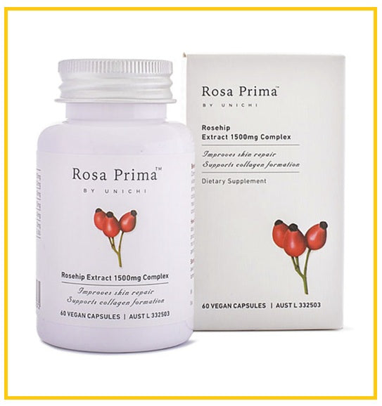 UNICHI 玫瑰果精華膠囊60粒 ROSA PRIMA ROSEHIP EXTRACT 1500MG COMPLEX 60 VEGAN C ...