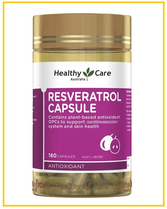 HEALTHY CARE 白藜蘆醇膠囊180粒 RESVERATROL CAPSULE 180 CAPSULES