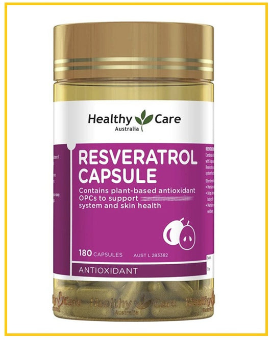 HEALTHY CARE 白藜蘆醇膠囊180粒 RESVERATROL CAPSULE 180 CAPSULES