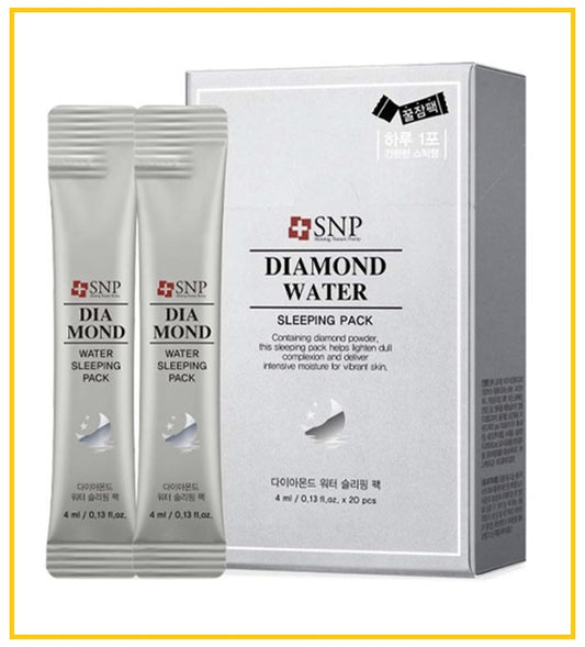 SNP 鑽石水潤嫩白夜間水份睡眠面膜20片 DIAMOND HYALURONIC ACID WATER SLEEPING PACK 20PCS