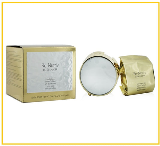 ESTEE LAUDER 雅詩蘭黛白金寵臻彩氣墊及替換套裝 RE NUTRIV ULTRA RADIANCE SERUM CUSHION SPF 40 WITH EXTRA REFILL #1C0 COOL PORCELAIN 12G X2