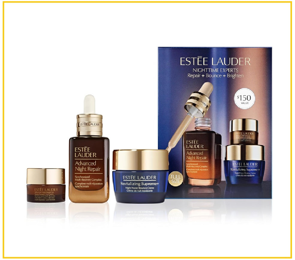 ESTEE LAUDER 雅詩蘭黛特潤修護肌精透精華套裝 NIGHTTIME EXPERTS 3 PIECE GIFT DUO SET
