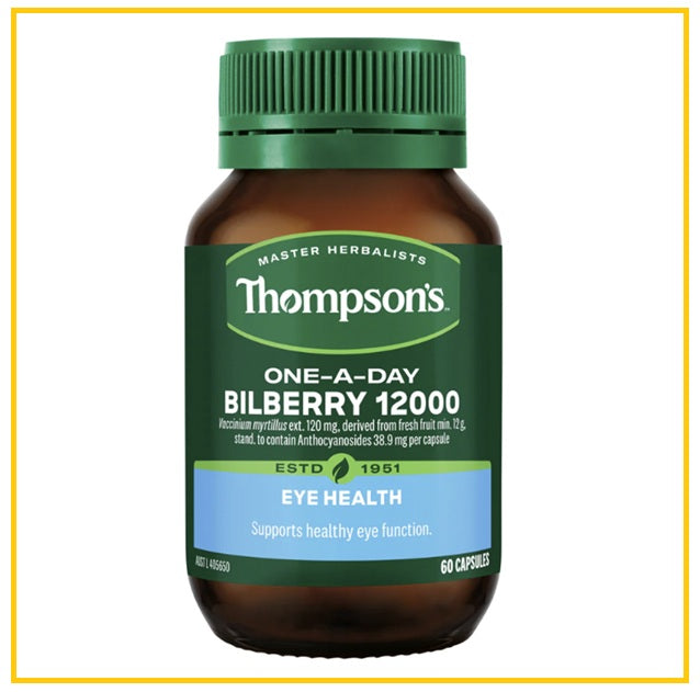 THOMPSON'S 湯普森藍莓越橘護眼精華60粒 BILBERRY 12000MG EYE HEALTH 60 CAPSULES