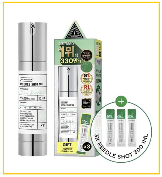 VT COSMETICS 微針精華100針+300針3條套裝 REEDLE SHOT 100 ESSENCE 50ML + REEDLE SHOT 300 ESSENCE DUO SET