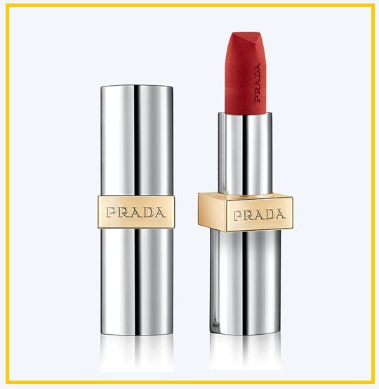 PRADA 普拉達銀管皮紋霧面口紅唇膏 HYPER MATTE LIPSTICK #B03 / #P60 3.8G