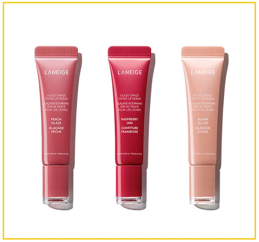 LANEIGE 蘭芝甜甜圈唇蜜三件套裝 GLAZE CRAZE TINTED LIP SERUM DUO SET 12G X3