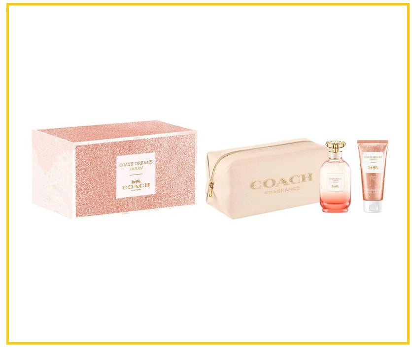 COACH 蔻馳逐夢落日濃香水身體乳化妝袋套裝 DREAMS SUNSET GIFT BOX SET