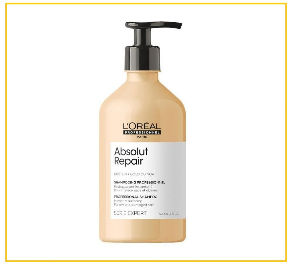 L'OREAL PROFESSIONNEL 歐萊雅修護乳酪瓶高端洗髮精 ABSOLUT REPAIR GOLD SHAMPOO 500ML