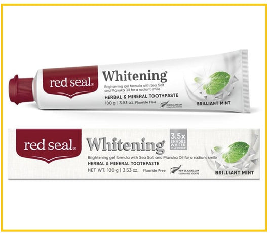 RED SEAL 紅印美白牙膏 WHITENING BRILLIANT MINT TOOTHPASTE 100G
