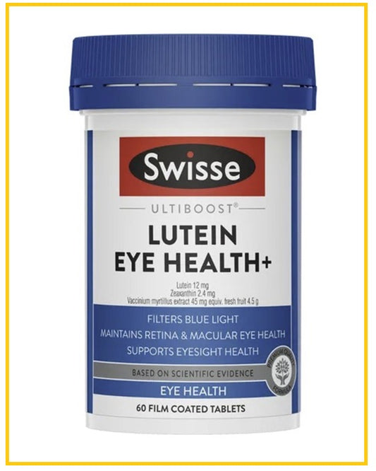 SWISSE ULTIBOOST LUTEIN EYE HEALTH PLUS+ (LUTEIN + ZEAXANTHIN + BILBERRY) 60 Tablets