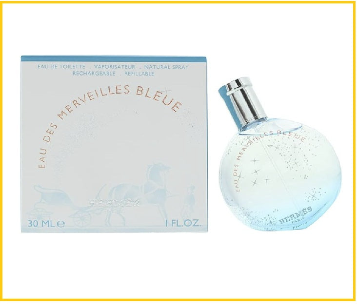 HERMES EAU DES MERVEILLES BLEUE EAU DE TOILETTE 30ML / 50ML / 100ML
