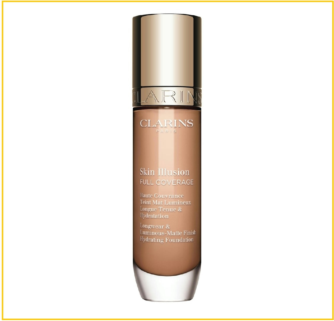 CLARINS 嬌韻詩高遮瑕霧面持妝粉底液 SKIN ILLUSION FULL COVERAGE #100C / #110.5W / #113C / #114N / #115C / #119W 30ML