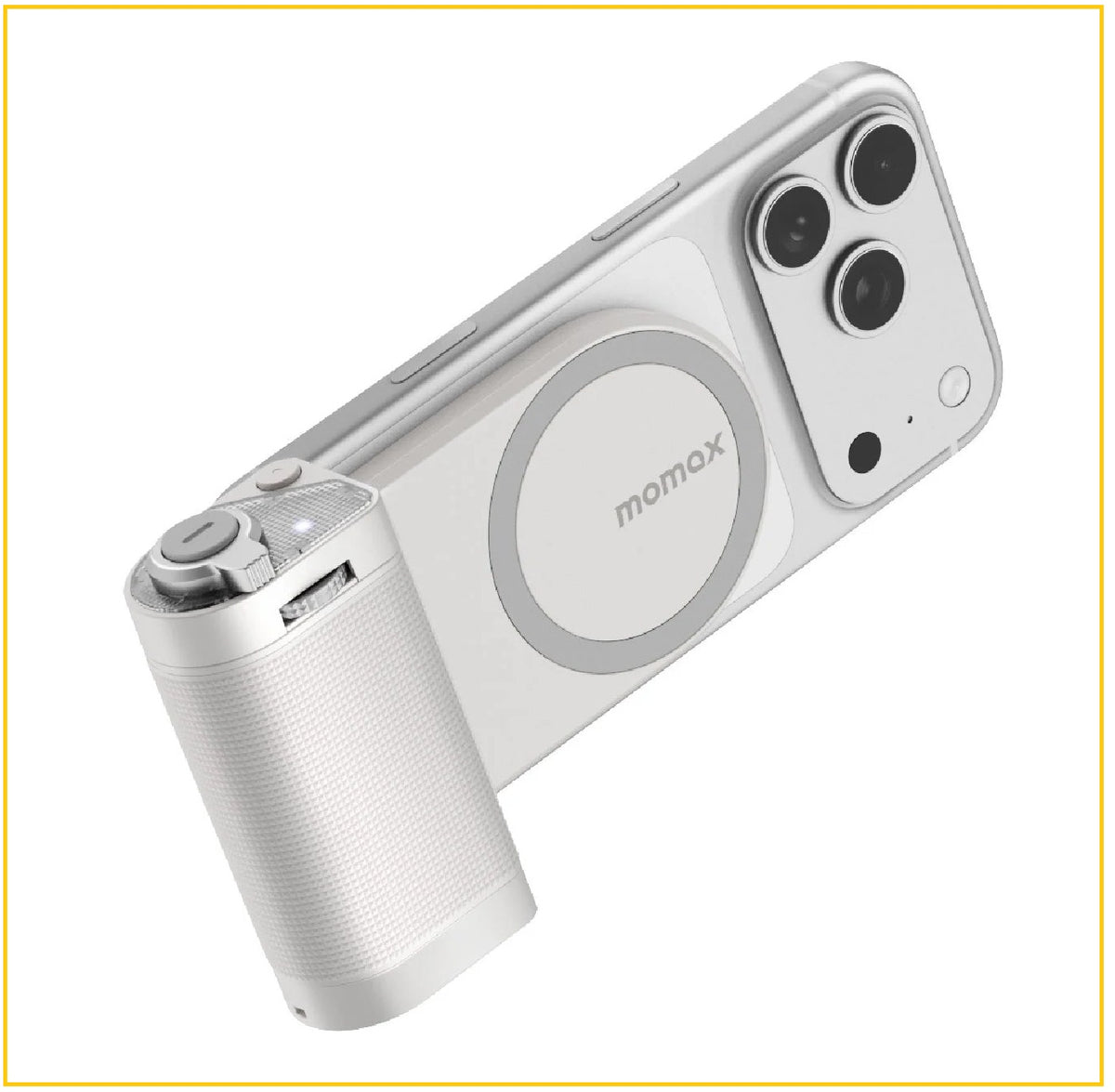 MOMAX 磁吸手機攝影手柄 1-SNAP GRIP X  MAGNETIC CAMERA GRIP WITH DETACHABLE SHUTTER #WHITE / #DUSKY CHERRY / #PURPLE KM21