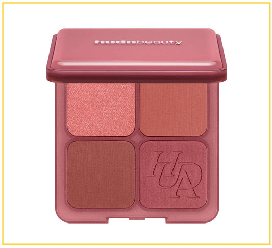 HUDA BEAUTY 四色腮紅胭脂盤 BLUSH FILTER BLURRING BLUSHLIGHTERS PALETTE #STRAWBERRY LATTE 7.5G