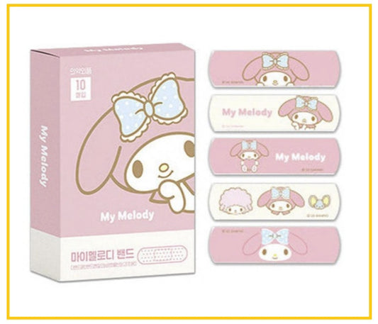 SANRIO My Melody Cartoon Pattern Band-Aids 10 Pieces PATTERN BANDAID MY MELODY BANDAGES 10 PIECES