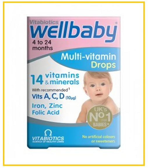 VITABIOTICS 薇塔貝爾宝宝多維營養滴液30ML香橙味(4個月-2歲) WELLBABY MULTI-VITAMIN DROPS 30ML