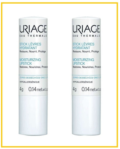 Uriage Moisturizing Lipstick White Tube Two-Piece Set (4g x2)