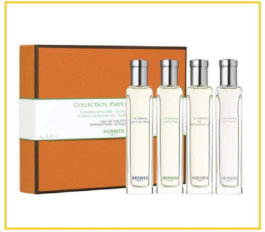 HERMES 愛馬仕花園香水小樣四件套裝 THE PARFUMS JARDINS COLLECTION TRAVEL EDT DUO SET 15ML X4
