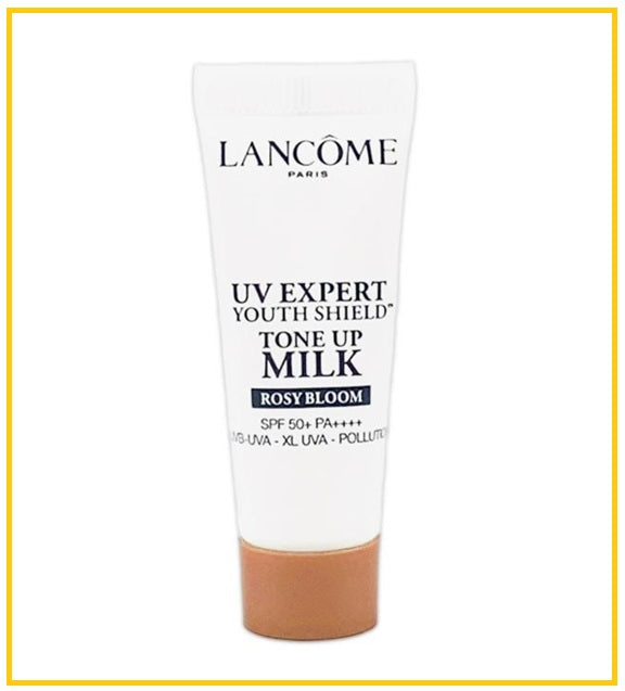 LANCOME 蘭蔻防曬滋潤版小樣 UV EXPERT YOUTH SHIELD TONE UP MILK ROSE BLOOM SPF50 10ML