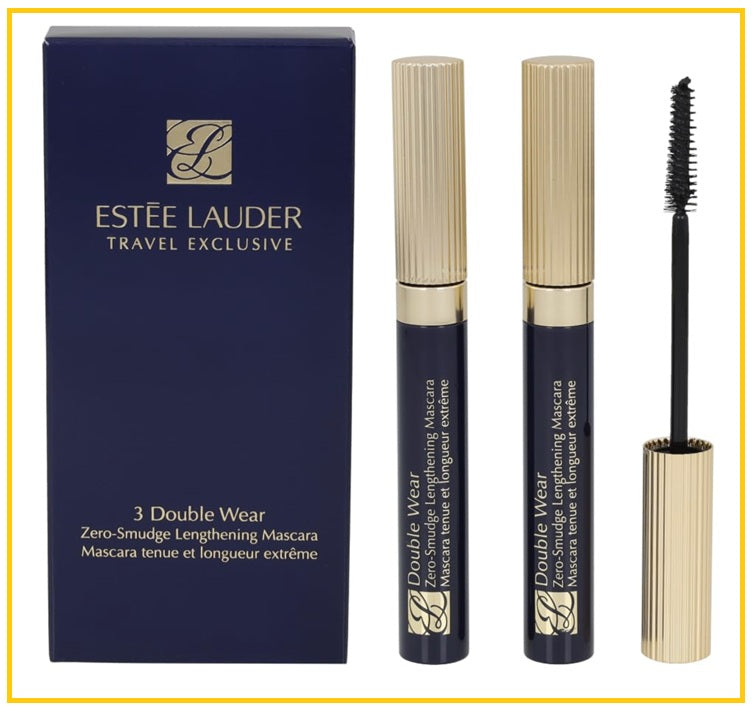 ESTEE LAUDER 雅詩蘭黛凝彩纖長黑色睫毛膏三支套裝 DOUBLE WEAR ZERO SMUDGE LENGTHENING MASCARA TRIO SET #01 BLACK 6ML X3