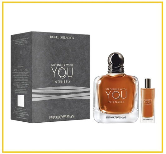 GIORGIO ARMANI STRONGER WITH YOU INTENSELY EDP GIFT DUO SET 100ML + 15ML
