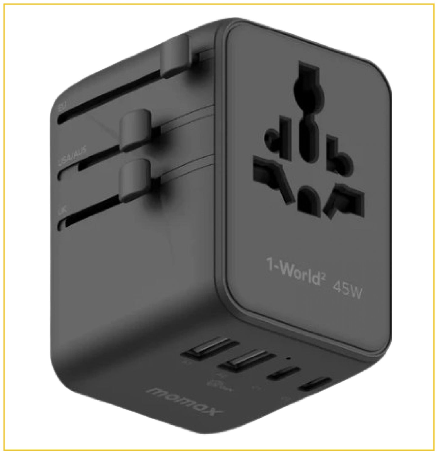 MOMAX 五接口雙AC旅行充電插座 1-WORLD² 45W 5-PORT DUAL AC TRAVEL ADAPTER UA31UKD