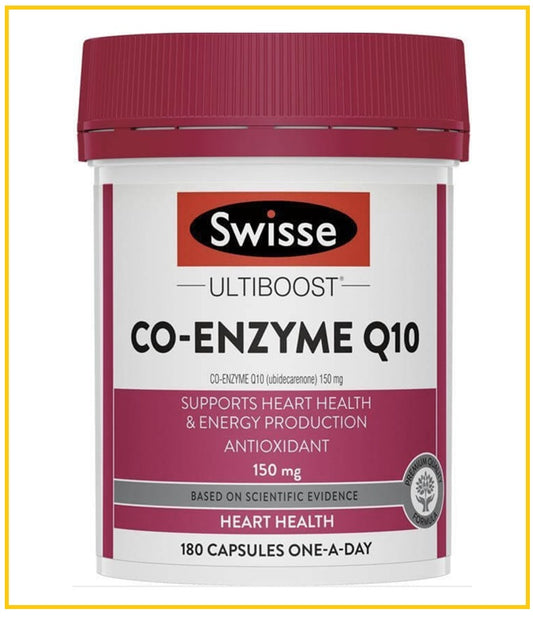 SWISSE Coenzyme Q10 Soft Capsules 180 Capsules (Australian Q10 150mg)