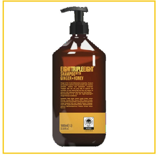 TRIPLE EIGHT 生薑蜂蜜洗髮水 SHAMPOO WITH GINGER & HONEY 1000ML