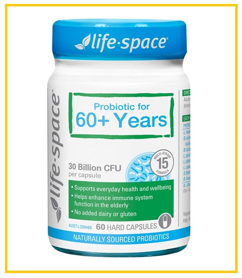 LIFE SPACE Probiotics for 60+ Years (60 Capsules)