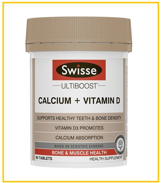 SWISSE Ultiboost Calcium + Vitamin D 90 Capsules